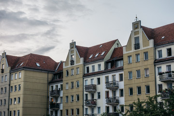 historical houses at nikolai district at berlin