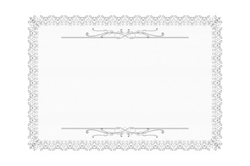 Ornamental frame on piece of paper