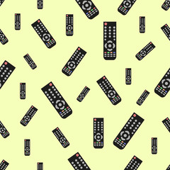 seamless pattern with Remote control for TV or media