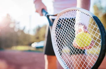 Rolgordijnen Tennis player. Sport, recreation concept © bobex73