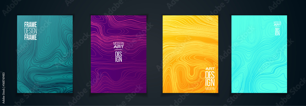 Wall mural vector illustration. A minimalistic hipster colored frame design.