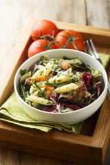 Pasta salad with baked vegetables