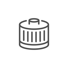 Car filter line icon