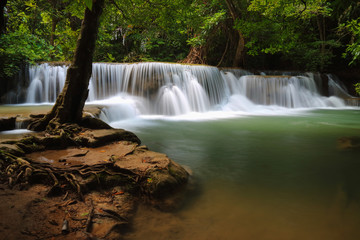 waterfall huay mae khamin in Kanchanaburi province,Thailand