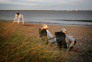 Enjoying a peaceful sunset at the beach