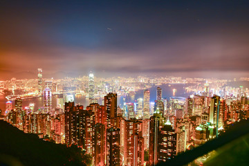 Obraz premium Panorama of Hong Kong city