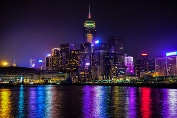 Panorama of Hong Kong city