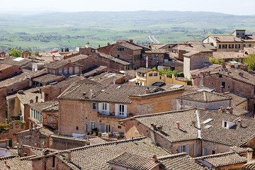 Aerial view of Siena, Tuscany, Italy