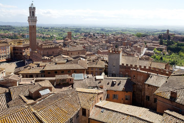 Fototapeta premium View of historic city of Siena, Tuscany, Italy