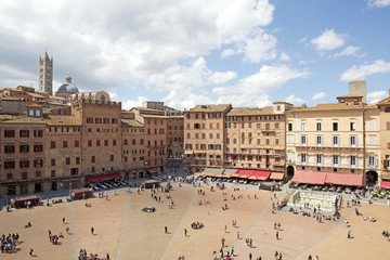 Fototapeta na wymiar Piazza del Campo, Siena, Tuscany, Italy