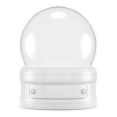 Blank empty snow globe mockup template