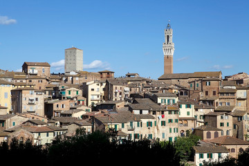Fototapeta na wymiar View of historic city of Siena, Tuscany, Italy