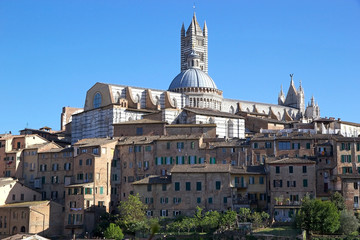 Fototapeta na wymiar View of historic city of Siena, Tuscany, Italy