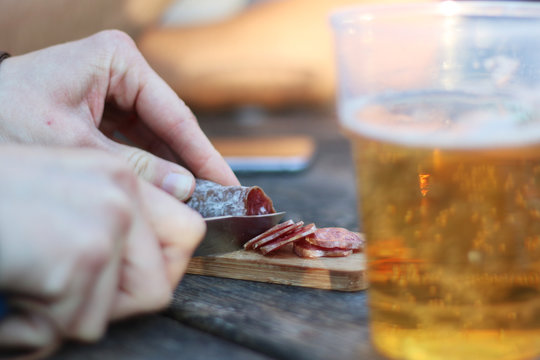 Bi&egrave;re et saucisson