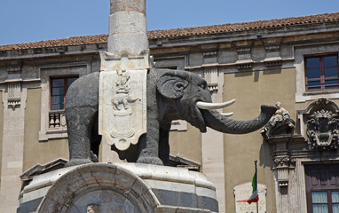 Fontaine de l'éléphant à Catane, Sicile