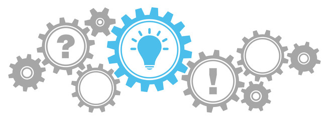 Gears Border Question, Idea & Answer Grey/Blue