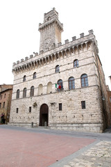 Fototapeta na wymiar Communal Palace of Montepulciano, Tuscany, italy