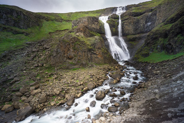 Iceland - Impressive waterfalls with several terraces