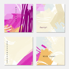 Rough strokes light yellow purple white