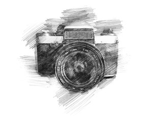 hand drawn photo camera - 168774864