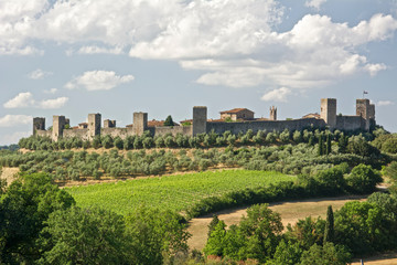 panorama of the city of siena in tuscany