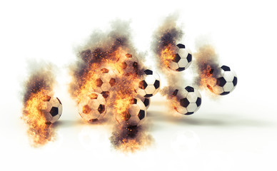 Soccer ball of fire