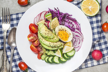 Mixed chef's salad.Mixed chef's salad.Avocado