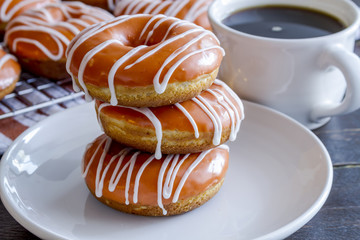 Homemade Baked Pumpkin Donuts with Glaze