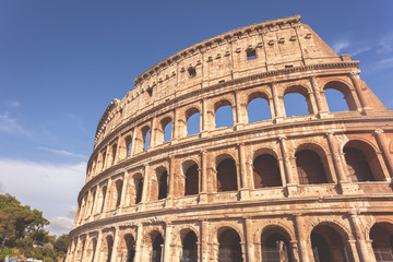 Fototapeta na wymiar Colosseum in matte toning
