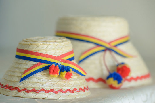 Two Romanian Traditional Male Hats Specific To The Northern Part Of The Country, From Tara Oasului - Oas Country, Maramures, Romania