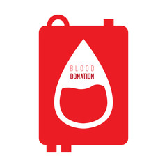 Naklejka premium Isolated blood bag on a white background, Vector illustration