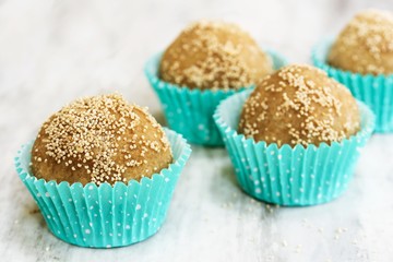 Churma Ladoo / laddu - Indian festival sweets, selective focus