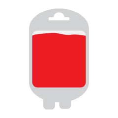 Isolated blood bag on a white background, Vector illustration