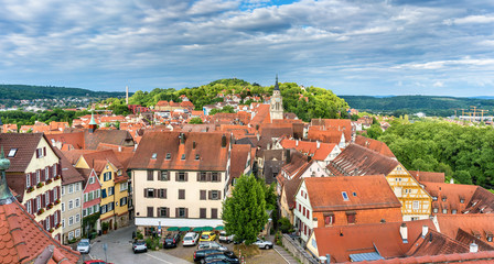 Panorama of the historical center of Tubingen, Baden Wurttemberg, Germany
