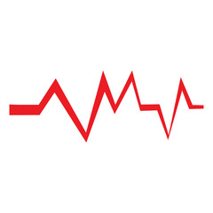 Isolated cardiogram on a white background, Vector illustration