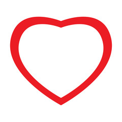 Isolated heart shape on a white background, Vector illustration