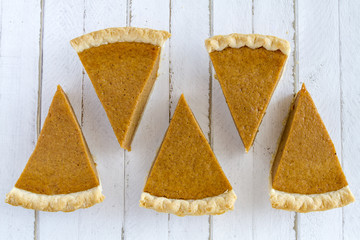 Homemade Pumpkin Pie Slices