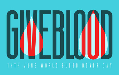 Typography poster for blood donation