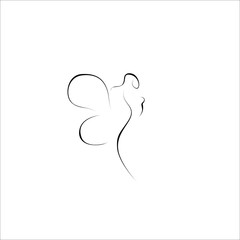 fairy vector line illustration