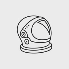 Astronaut helmet with big glass and reflection