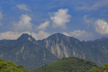 Big mountain of country side scene at Chiayi Country near Alishan