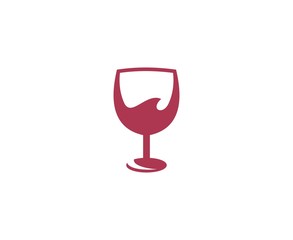 Wine glass logo