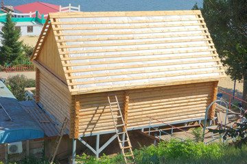 Construction of a wooden house