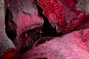 Background of peel beetroot macro