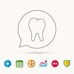 Tooth icon. Stomatology sign.