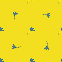 Vector floral pattern in doodle style with flowers and leaves. Gentle, floral background.