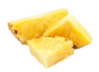 Pineapple slice isolated on white background