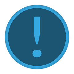 App Icon blau Ausrufezeichen