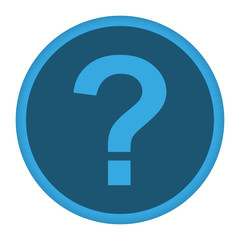 App Icon blau Frage Symbol