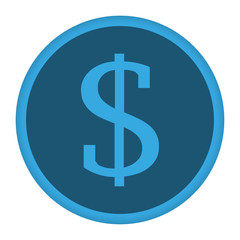 App Icon blau Dollar